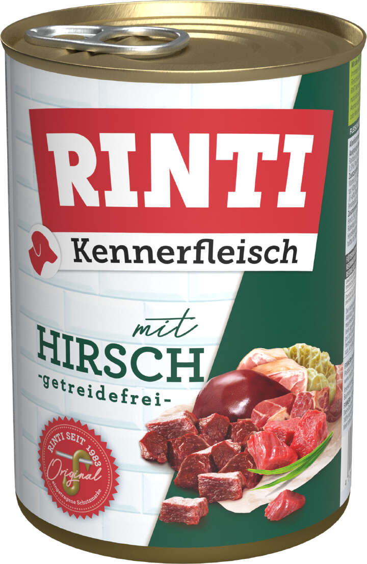 RINTI Hunde-Nassfutter Kennerfleisch Hirsch
